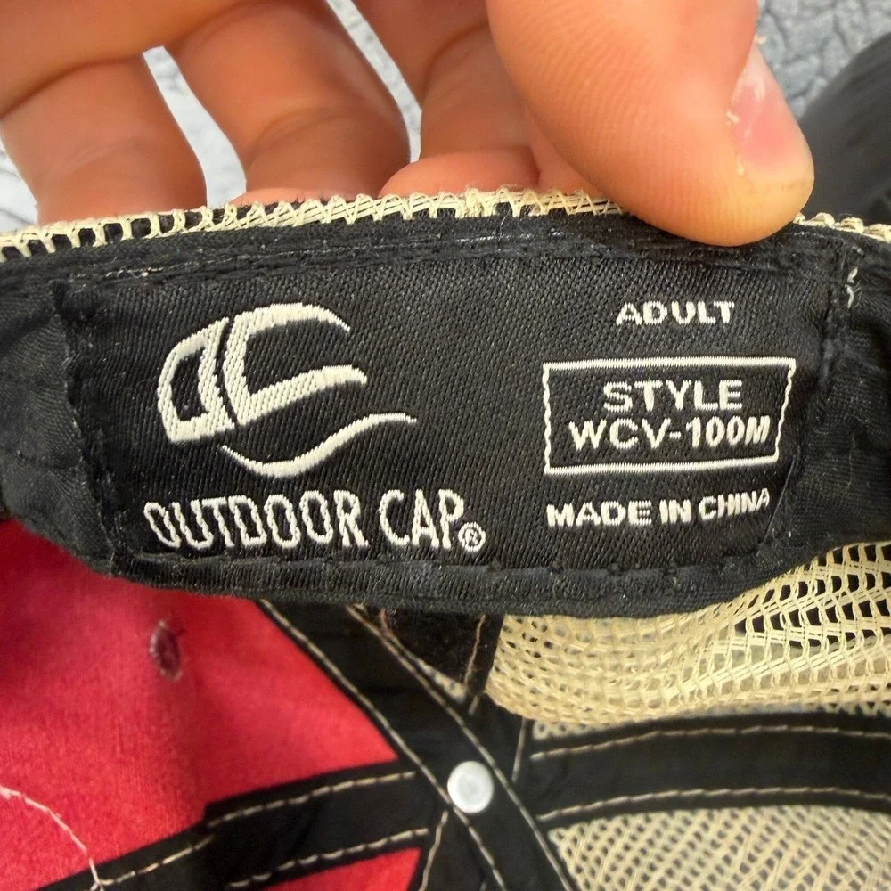 Outdoor Cap Home of Bowadx Trucker Hat Burgundy Tan Mesh WCV-100M